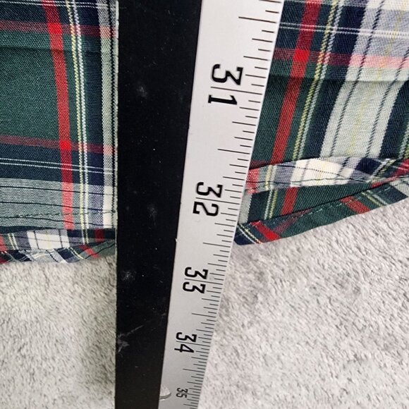 Mens Roundtree & Yorke Shirt Green Blue Red Plaid Button Down Long Sleeve XLT - Picture 6 of 7
